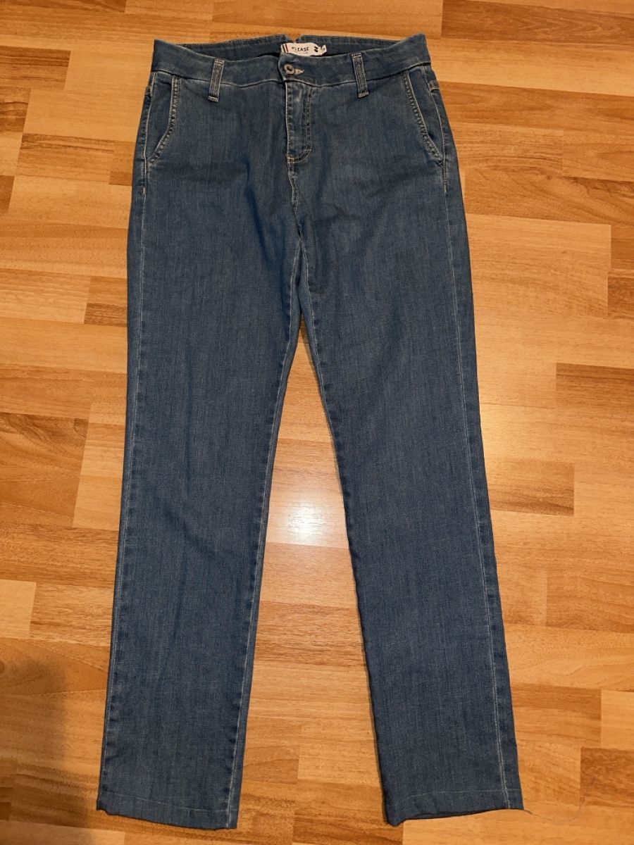 Please Jeans Jeans: Please Jeans, Gr. M blau gekürzt  – Usato da St.Gallen venduto da maierm01