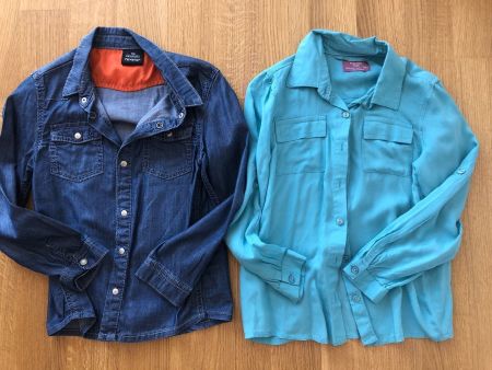 2 Shirts für Mädchen Gr. 116