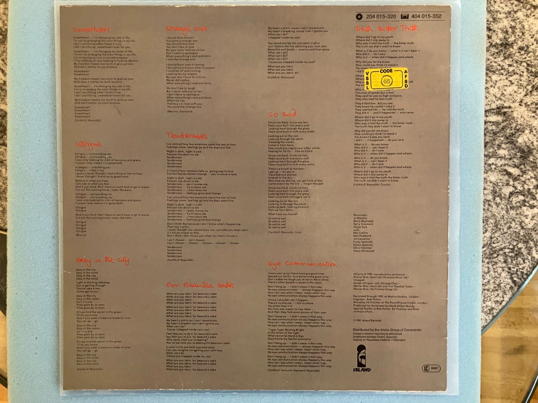Dischi in vinile: Marianne Faithfull – Usato da Aarwangen venduto da Jukebox3 2