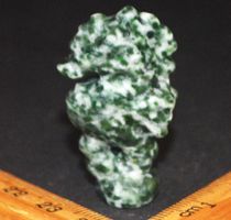 Deko – Heilstein – M-116 - Seepferd – Green Spot Jade