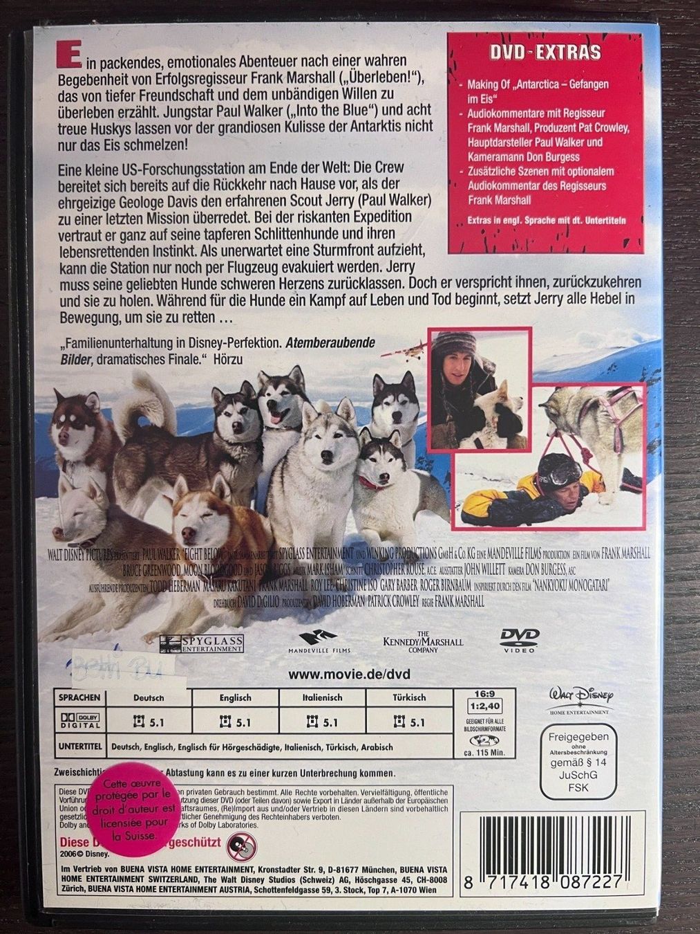 Tutti i DVDs: Antarctica - Gefangen im Eis – Usato da Zürich venduto da FilmFreunde 1