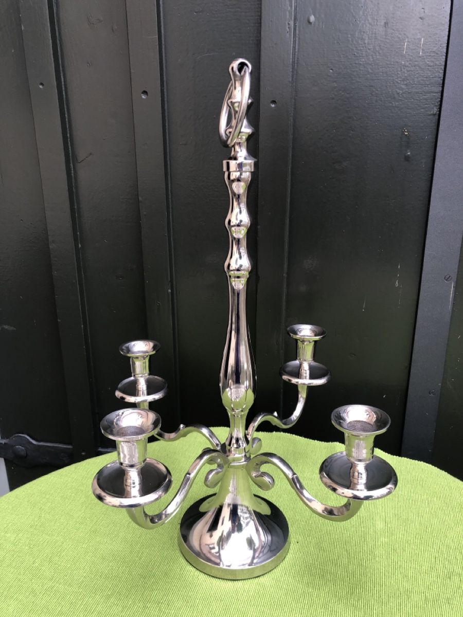 Portacandele: Eleganter Kerzenständer, 4-armig, Silberlook, Top-Zustand – Usato da Zürich venduto da nickee888