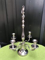 Eleganter Kerzenständer, 4-armig, Silberlook, Top-Zustand