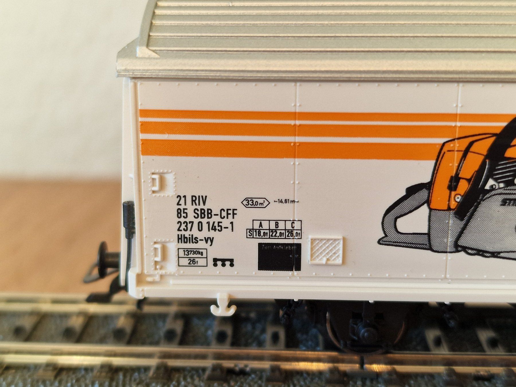 Märklin Modellini di ferrovie: SBB Stihl Güterwagen H0 – Usato da Matten b. Interlaken venduto da lor_hr9w 3
