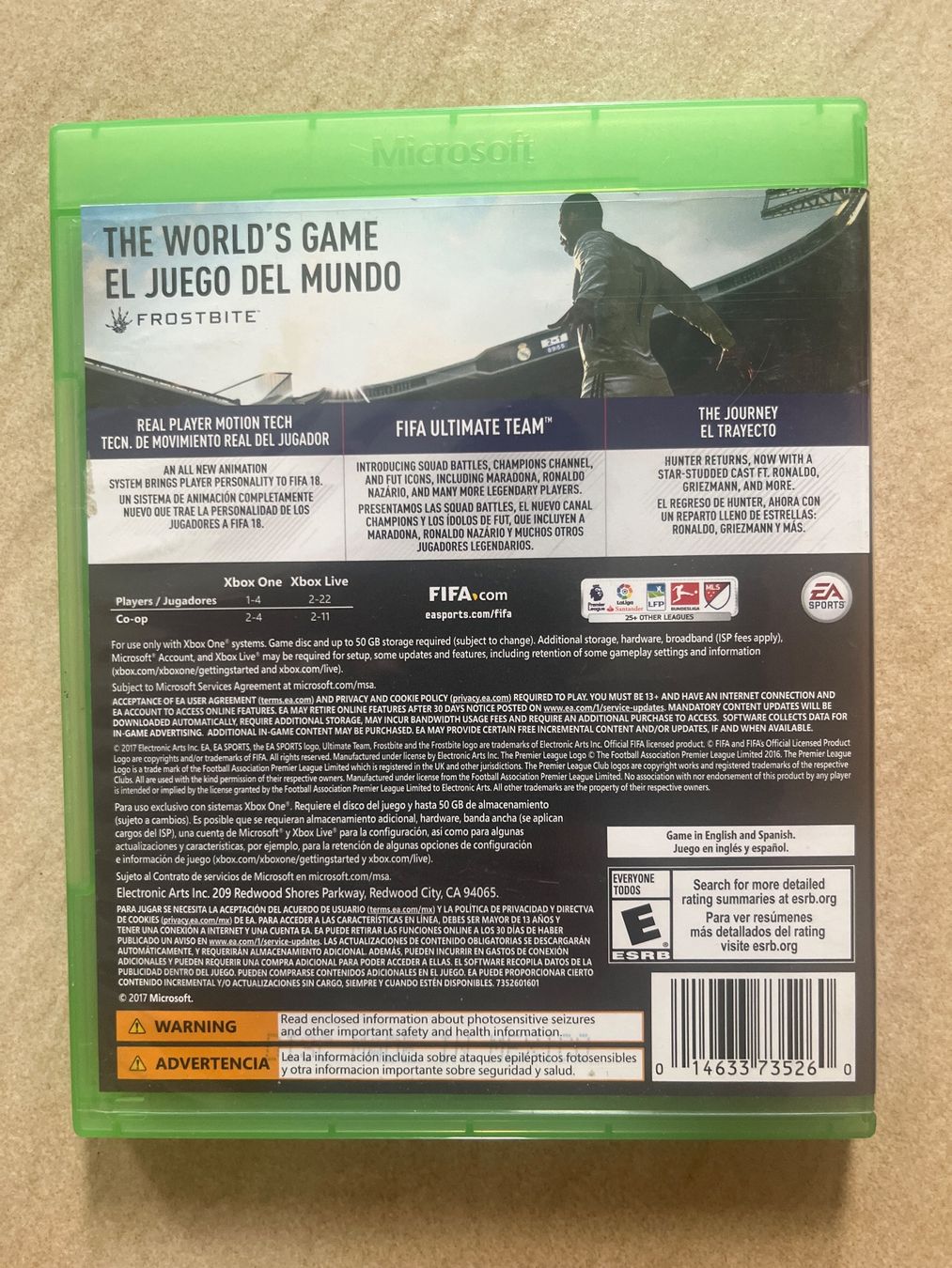 Microsoft Giochi: Jeu vidéo FIFA 18 pour XBOX One – Usato da Vernayaz venduto da Darkfrost 1