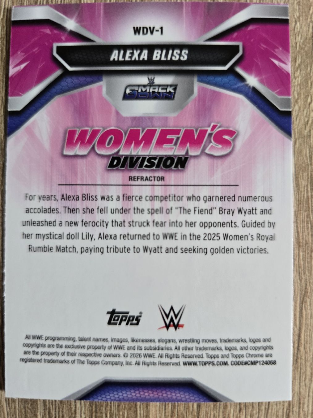Topps Carte collezionabili: WWE Chrome Alexa Bliss Refractor – Nuovo (secondo la descrizione) da St. Gallen venduto da SaintCity 1