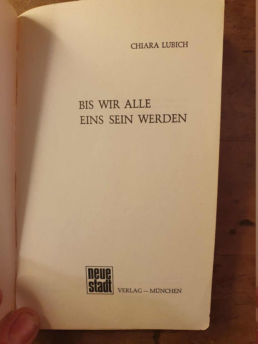Libri: Bis wir alle eins werden - Chiara Lubich – Usato da Zürich venduto da loosebone 2