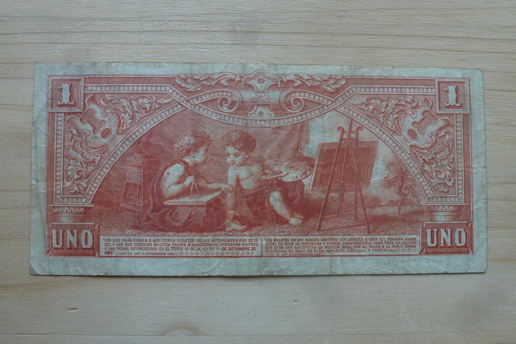 Banknoten: Argentinien ++ 1 Peso 1897, selten – Gebraucht aus Walkringen von Casablanca777 1