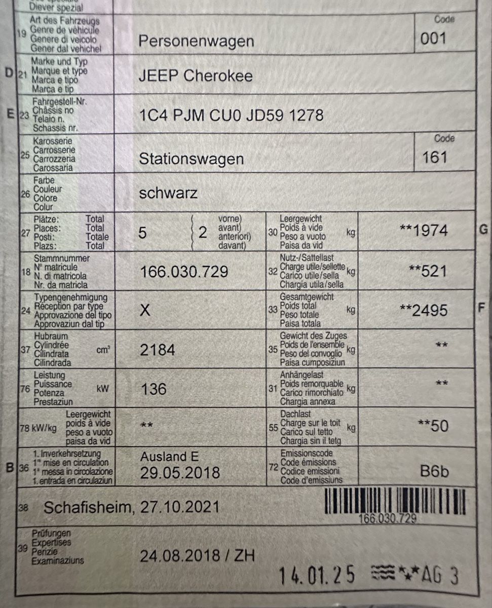 Jeep Automobili: Jeep Cherokee Night Eagle – Usato da Safenwil venduto da ds83 7