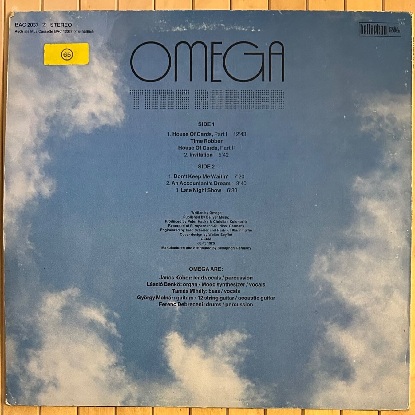 Dischi in vinile: LP - Omega - Time Robber – Usato da Breganzona venduto da Onairda75 1