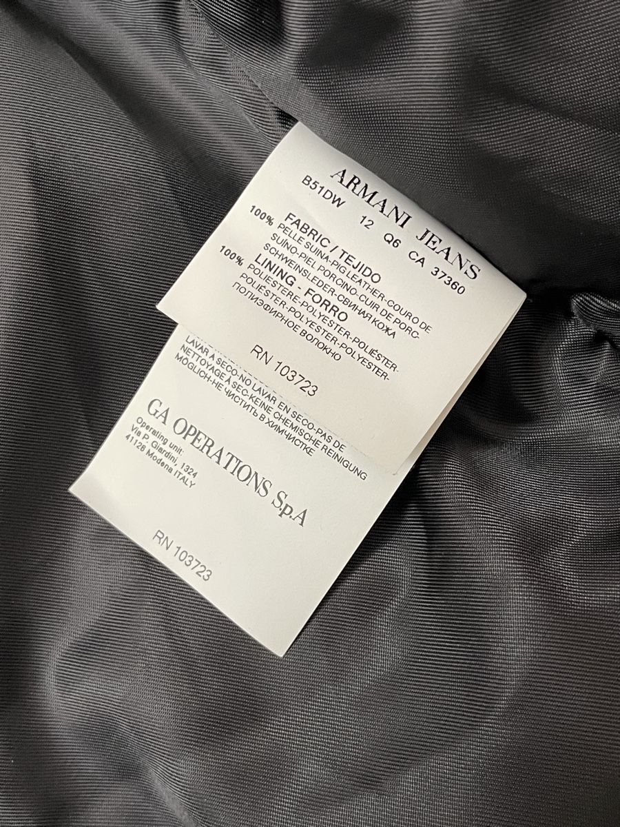 Armani Vestes: Armani Jeans Biker Leather Jacket – D'occasion à Zürich par drooppee 3