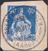 Erstklassiger Vollstempel: OBEREHRENDINGEN: 30.6.24, Nr.161
