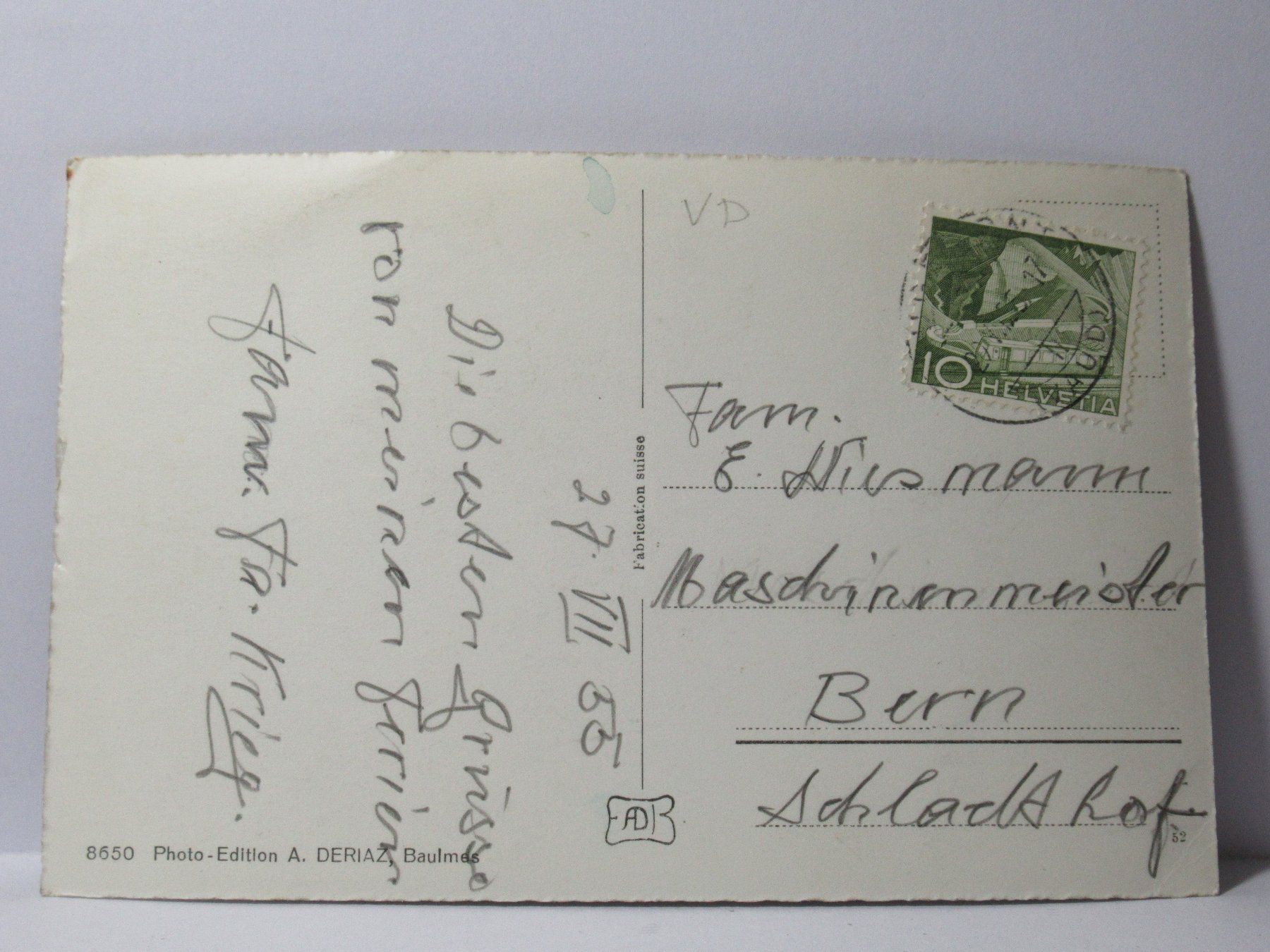 Cartoline postali: Rougemont 1955 – Usato da Grenchen venduto da Bluemchen1900 1