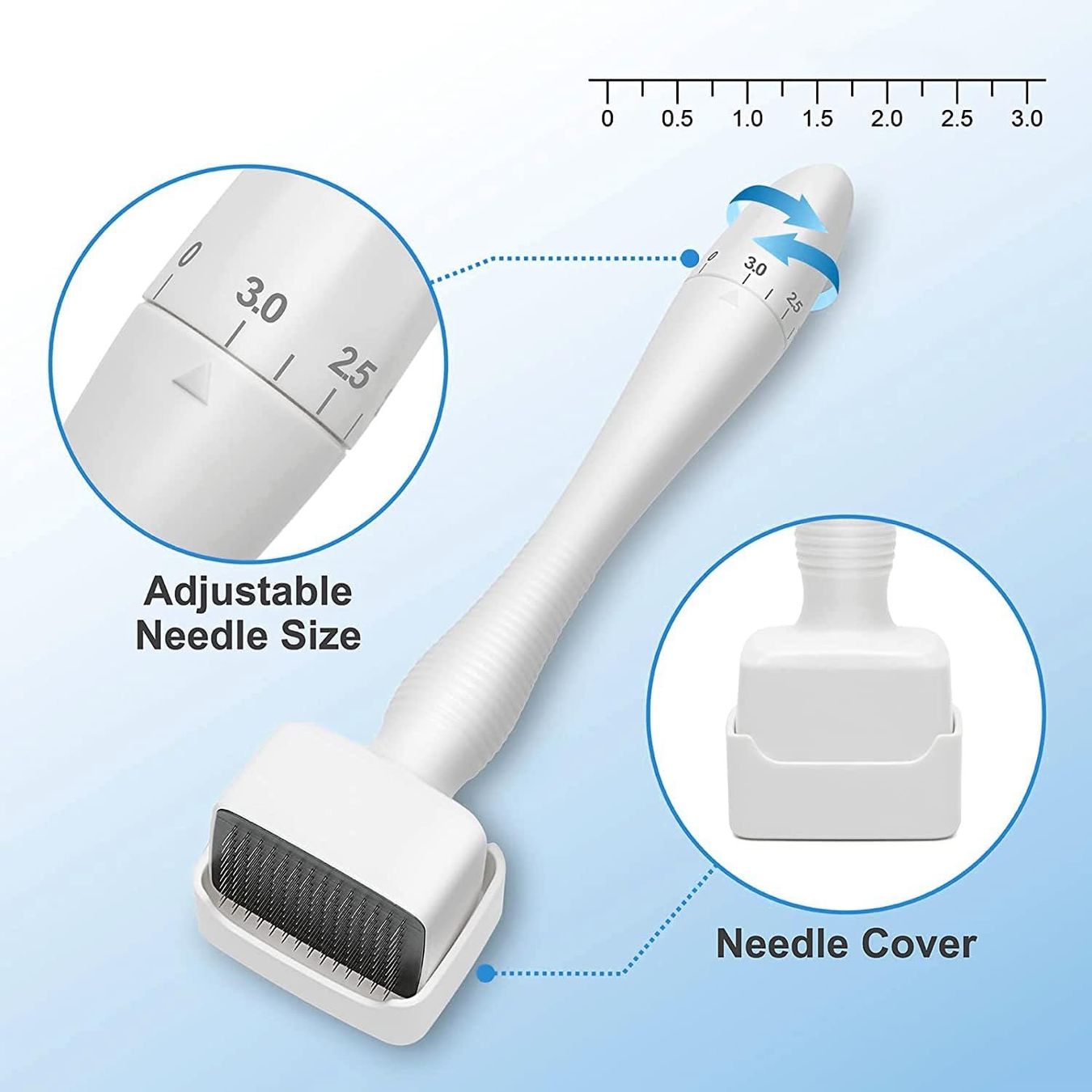 Cura del viso: Einstellbar Microneedling Derma Roller 0-3mm microneedling – Nuovo (secondo la descrizione) da Thun venduto da keller001 4