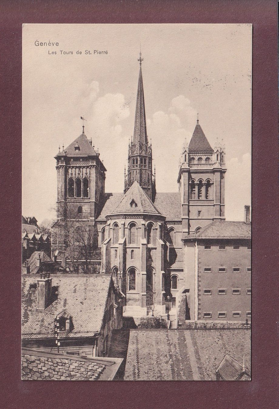 Cartoline postali: GENEVE - Tours de St. Pierre - 1911 – Usato da Pully venduto da nicecards-shop