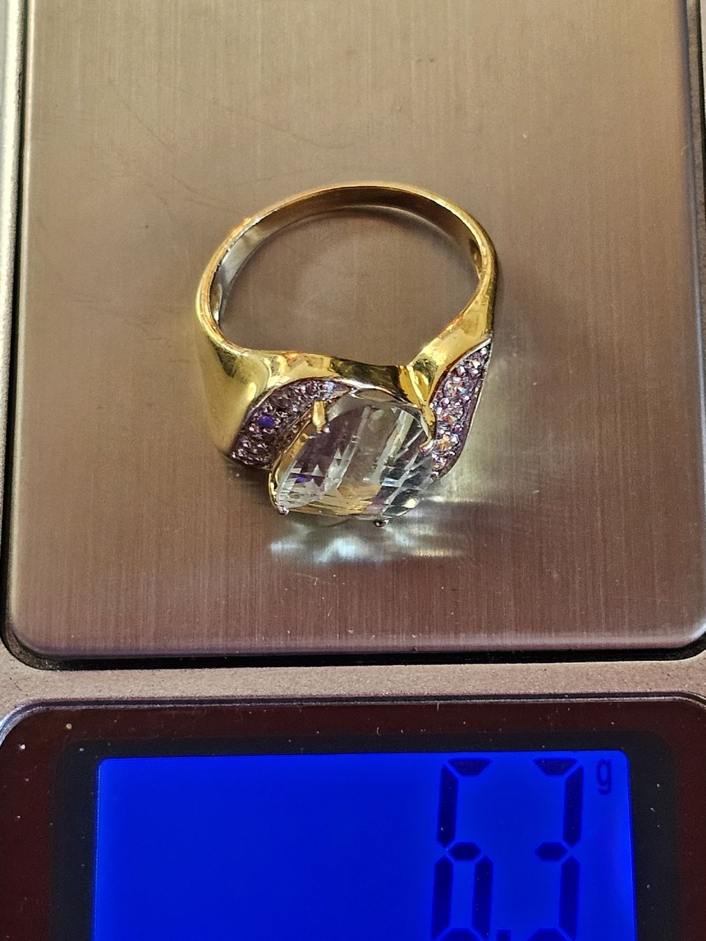 Anelli: Vergoldet ring mit Stein, 925er Silber, Grösse 18 mm – Usato da Herzogenbuchsee venduto da tgi_rln7