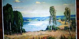 Bild / Gemälde, Seelandschaft von Ernst Alfred Escher