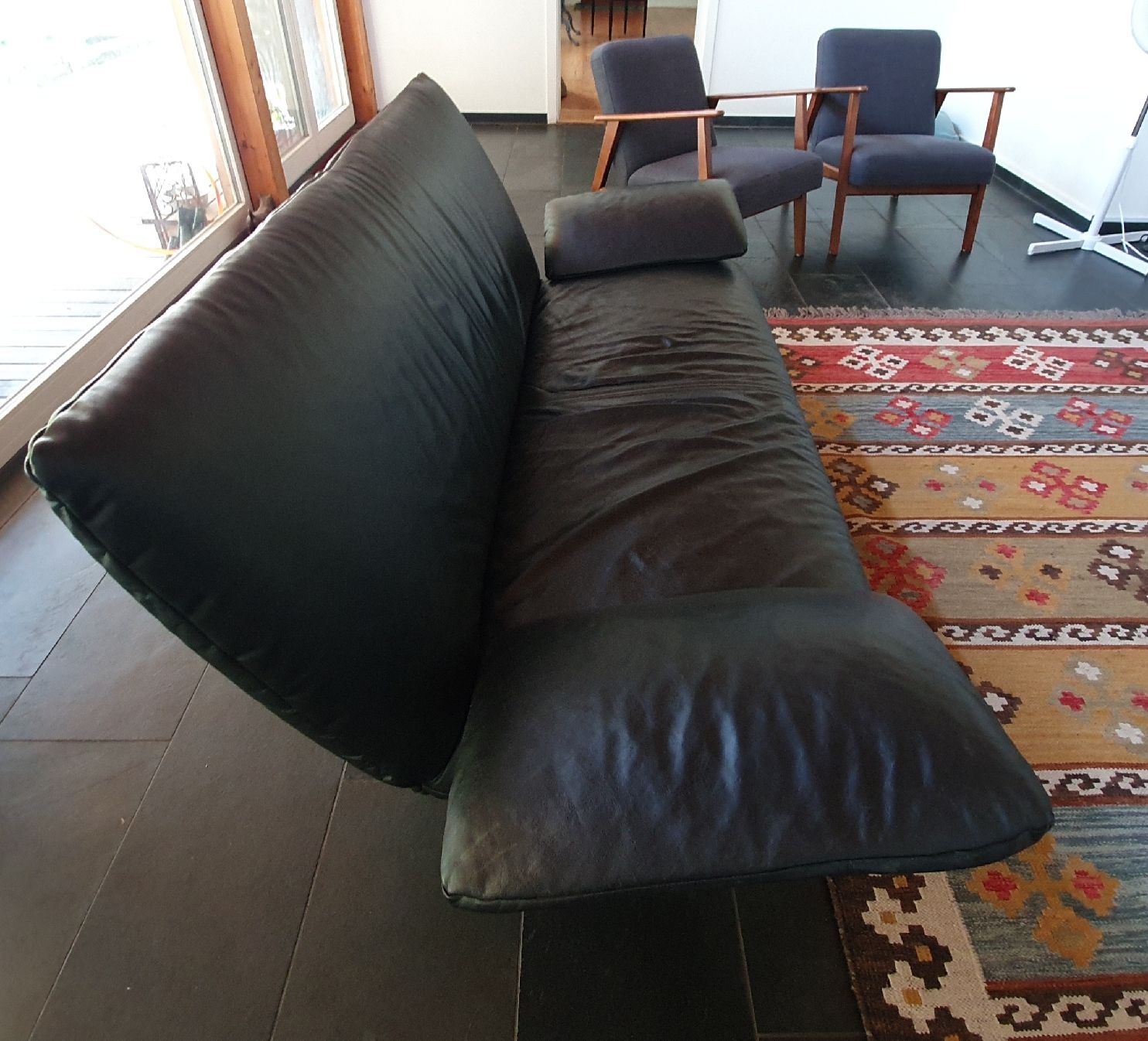 Divani: Rolf Benz Sofa 2er 4100 feines Leder schwarz – Usato da Sirnach venduto da Lemon04 1