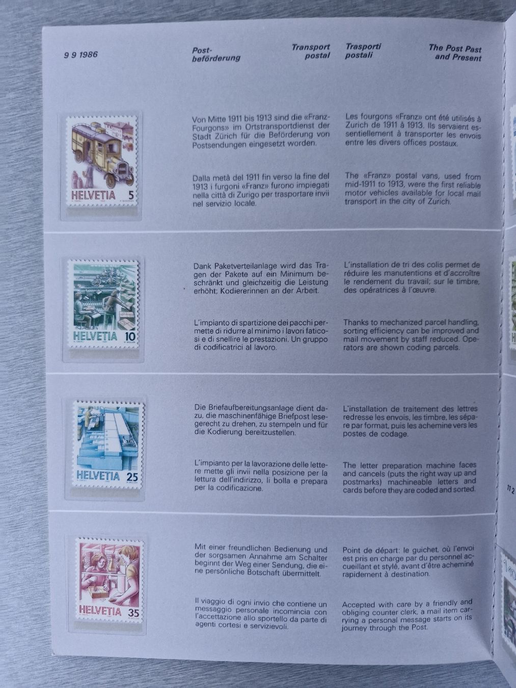Alle Briefmarken: Jahresbuch 1986 postfrisch  – Neu (gemäss Beschreibung) aus Frauenfeld von Kasico 5