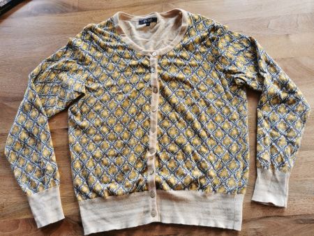Beige, hübsch gemusterte King Louie Strickjacke / Grösse XL