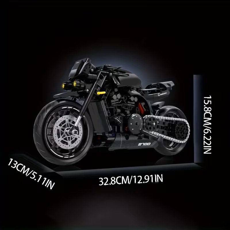 Lego Kit di costruzioni: 1123-teiliges Schwarzes Motorrad-Bausteine-Set – Usato da Basel venduto da Aletschhorn