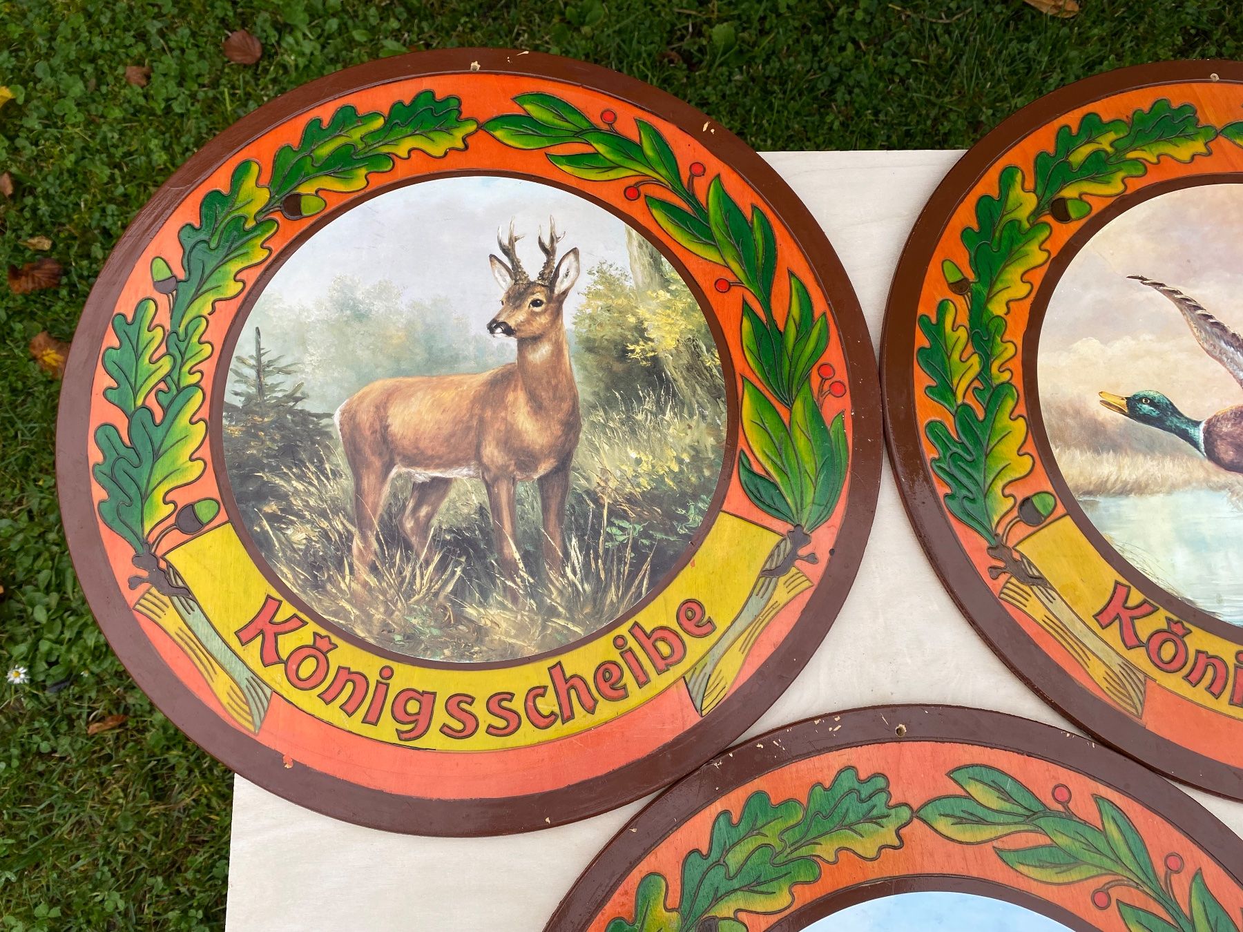 Il mondo degli animali: 3 schöne Königsscheiben / Jagdscheiben – Usato da Feldbach venduto da Olive1 5