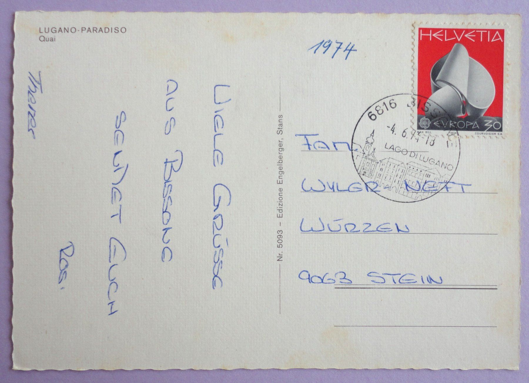 Cartoline postali: Lugano-Paradiso, Quai – Usato da Fétigny venduto da Billy2miny 1