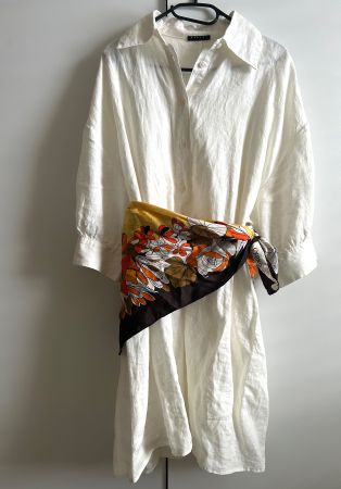 Robe tunique 100% lin Sisley, comme neuve taille S