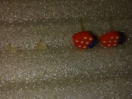 ohrringe modeschmuck,,,2 erdbeeren,,,kuststoff
