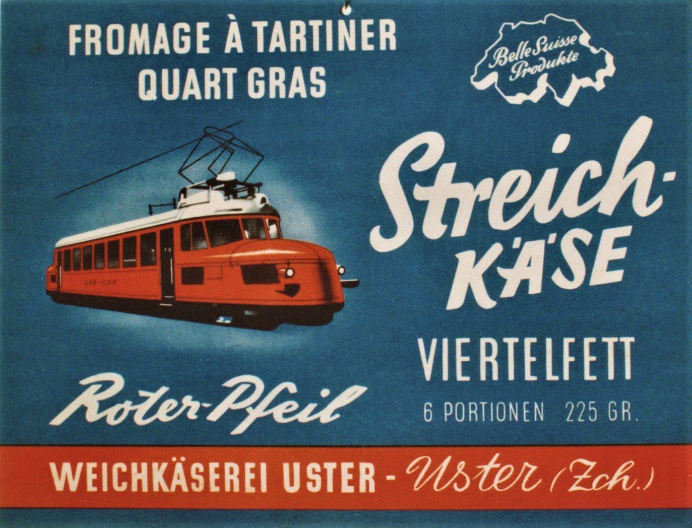 Foto & Immagini: SBB ROTER PFEIL STREICH-KAESE c. 1935 – Usato da Blonay venduto da postercollection