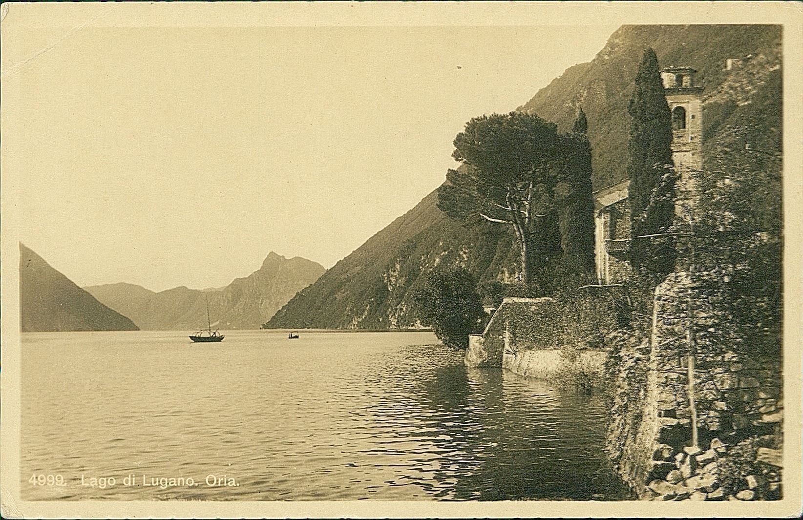Cartoline postali: Oria lago di Lugano – Usato da Biasca venduto da Blenio71