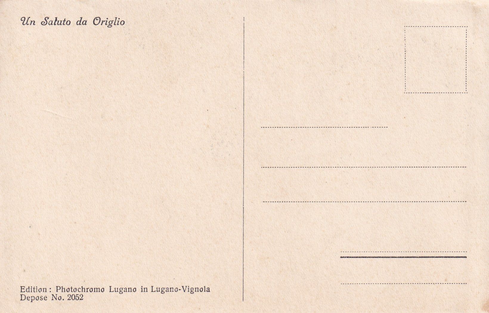 Cartoline postali: Un saluto da Origlio /bc – Usato da Hombrechtikon venduto da Rudolf07 1