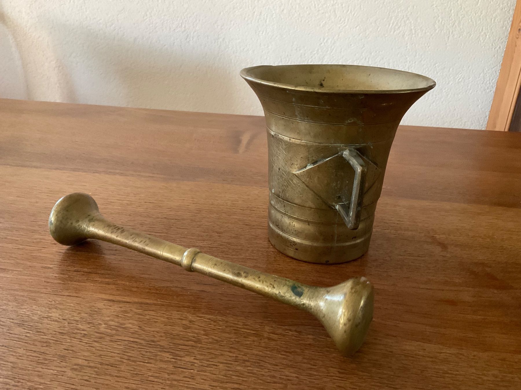 Sonstiges für das Kochen & Backen: Mörser und Pistill aus Messing – Gebraucht aus Lostorf von Merlin63 1