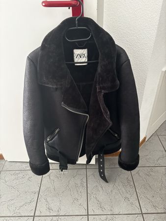 Blouson aviateur ZARA noir doublé polaire, taille M