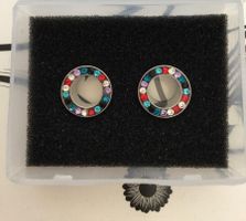 STAHL ZIRKONIA PLUGS 10MM SCHRAUB BUNT NEU UND UNGETRAGEN