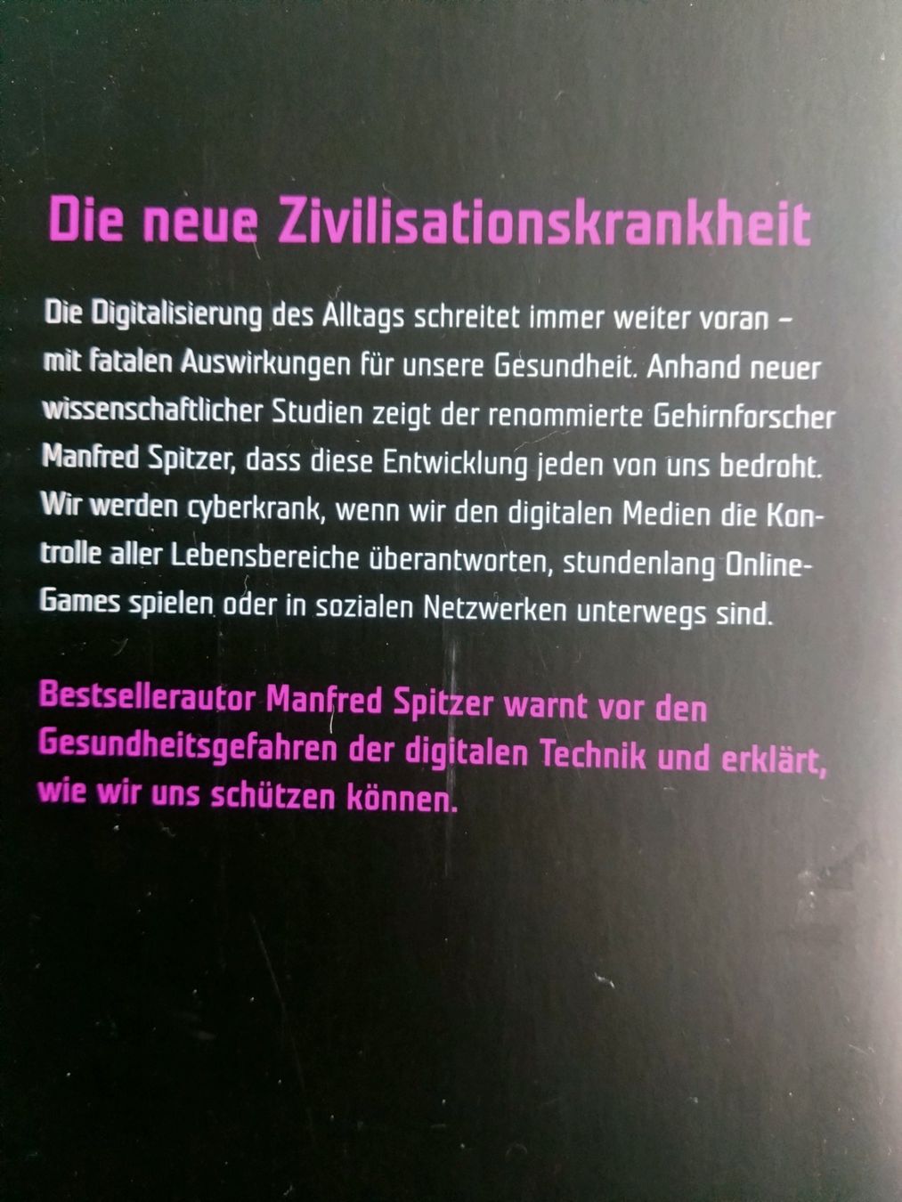 Libri: Cyberkrank - Manfred Spitzer – Usato da Linthal venduto da Water 1
