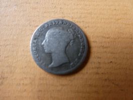 Grossbritannien 1859, 3 Pence  Silber Queen Victoria