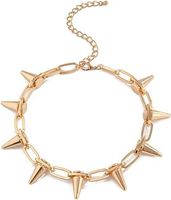 Halskette mit Spikes / Farbe: Gold (fabrikneu)