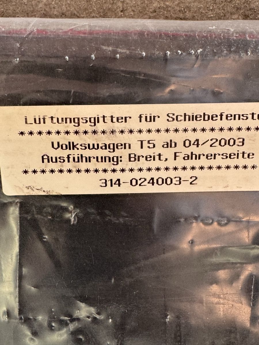 Ventilazione: Lüftungsgitter, mit Moskitoschutz, VW T5 – Nuovo (secondo la descrizione) da Regensdorf venduto da sugusli2007 2