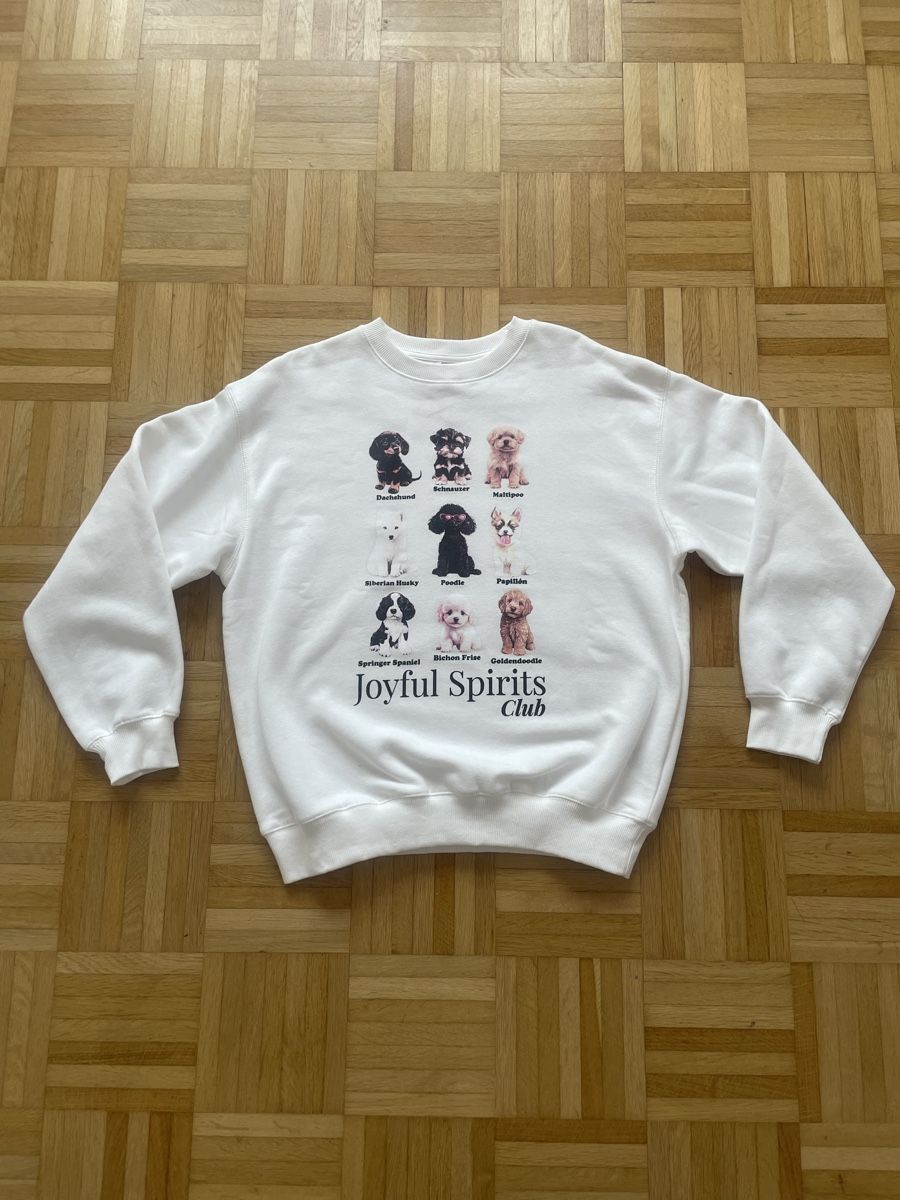 Pullover & Sweatshirts: Weisser Pullover mit Hunde Motiv Grösse 170 neu – Neu und originalverpackt aus Biel/Bienne von Bolagol9
