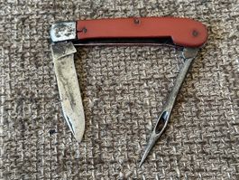 Uraltes Sackmesser Coutellerie Suisse lange Ahle 1920er RAR