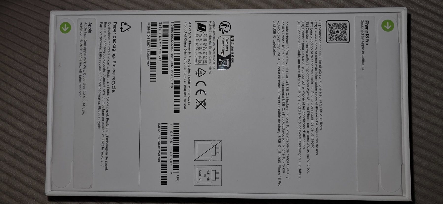 Apple Handys / Smartphones: Iphone 18 pro 512 GB – Neu und originalverpackt aus Basel von ssa_x5wz 1