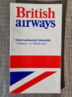 British Airways Timetable von 1977