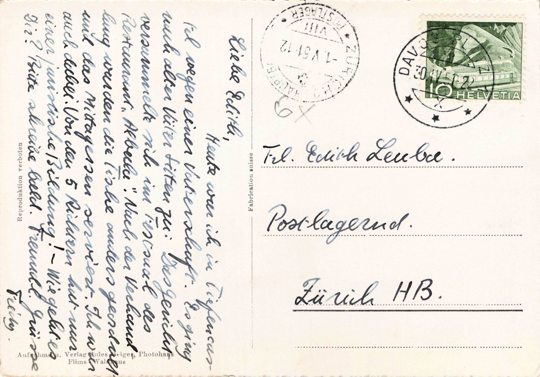 Cartes postales: Tiefencastel Kirche G – D'occasion à Biasca par Blenio71 1