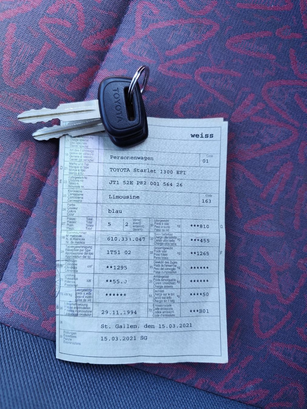 Toyota Automobili: Toyota Starlet 1300 EFI – Usato da Rüthi (Rheintal) venduto da benzmario 9