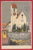 RÜTI, KIRCHE, KÜNSTLER-LITHO, 1922
