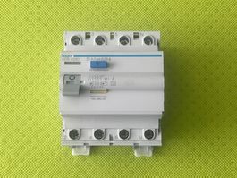 Hager Fehlerstromschutzschalter FI-Schalter RCD 25A 30mA 3LN