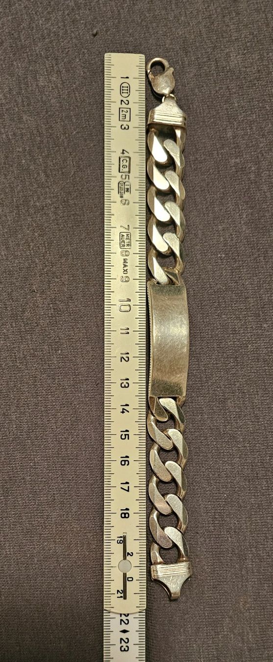 Bracciali & Braccialetti: Panzerkette grob aus 925 Silber – Usato da Turgi venduto da Seeker1989 2