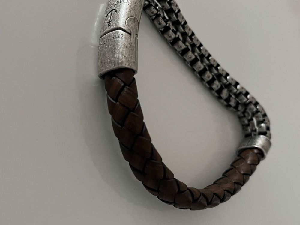 Deichbrise edles vintages Lederarmband mit Metal 3