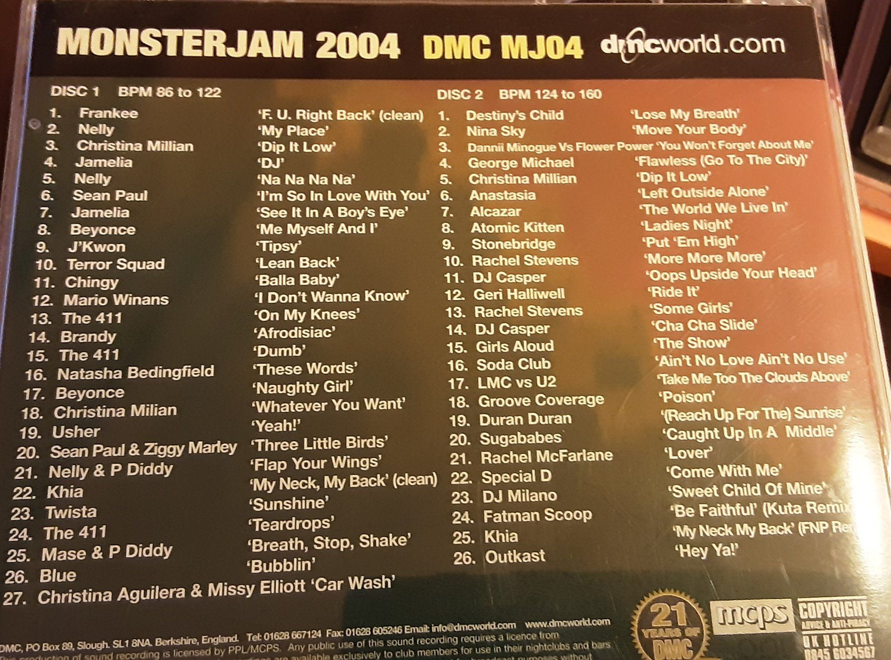 CD: Monsterjam DMC 2004/DJ/HITS/POP – Usato da Bremgarten AG venduto da musiccollector 1